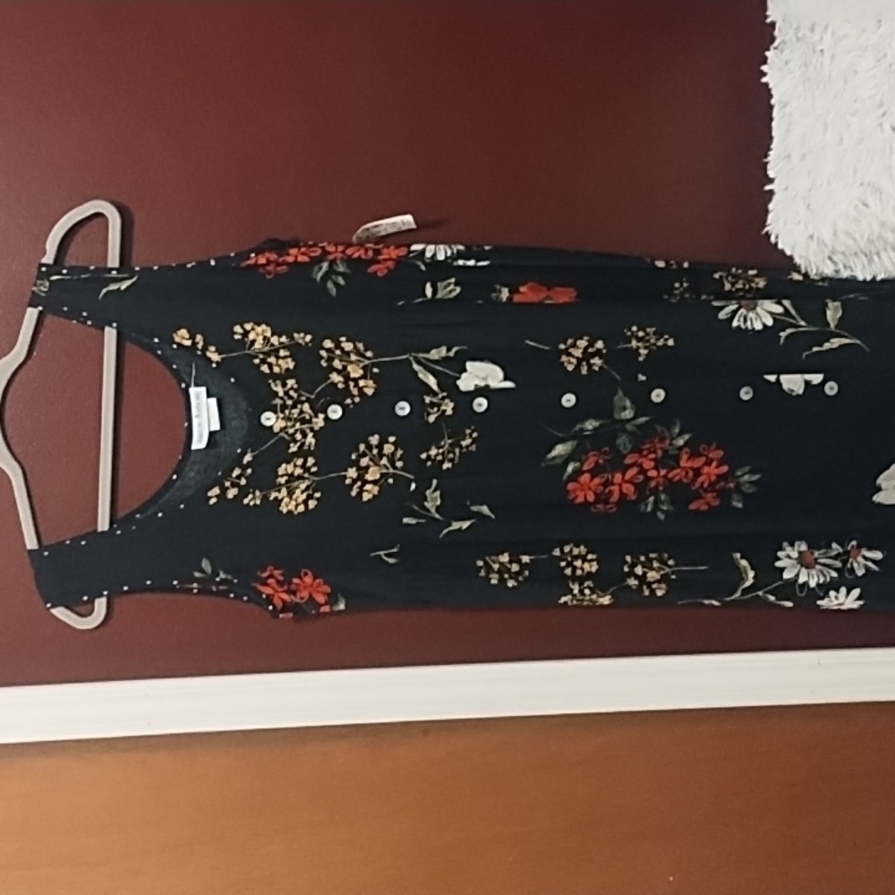 Floral Black Dress